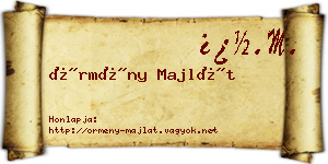 Örmény Majlát névjegykártya